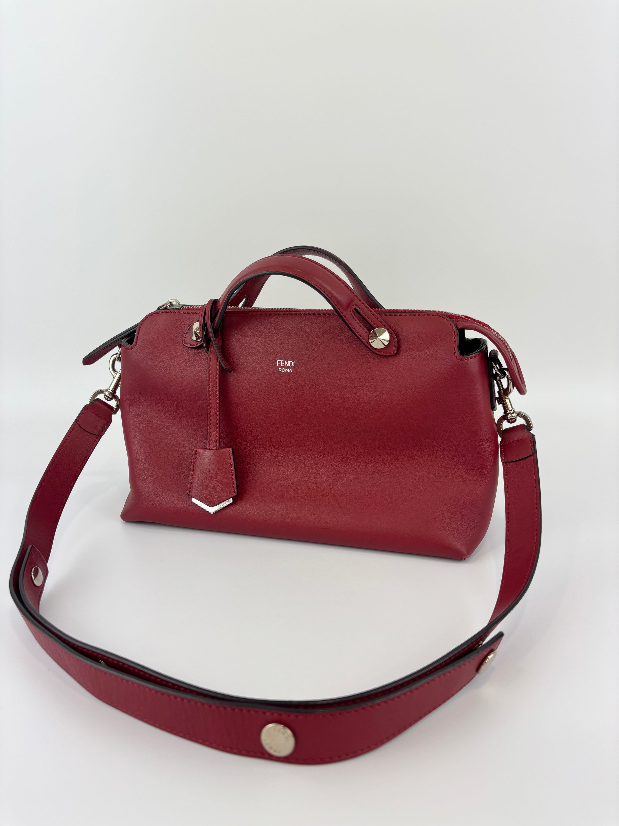 Medium By the Way Bag Red Calfskin