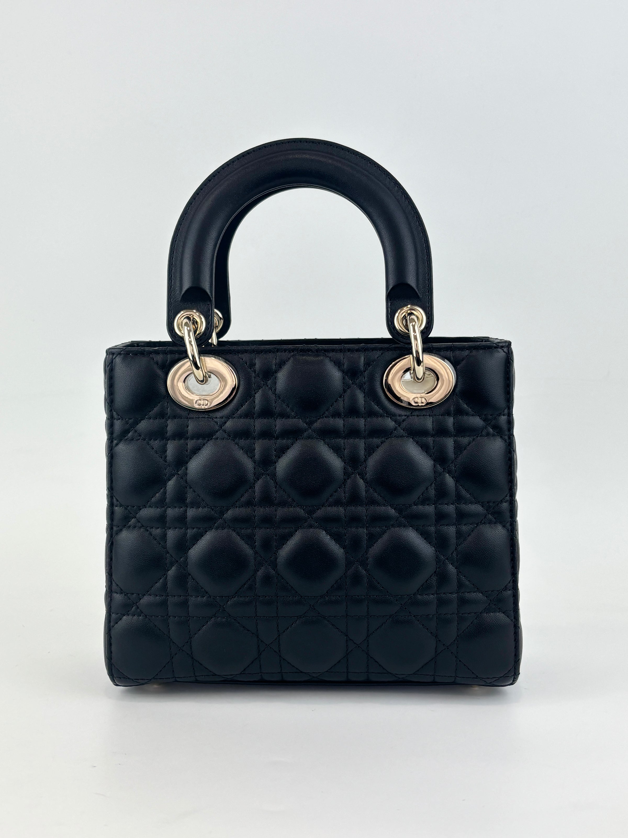 Small Lady Dior My ABCDior in Black Cannage Lambskin LGHW