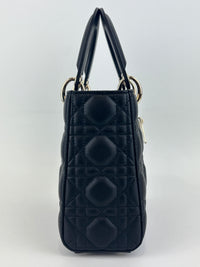 Small Lady Dior My ABCDior in Black Cannage Lambskin LGHW