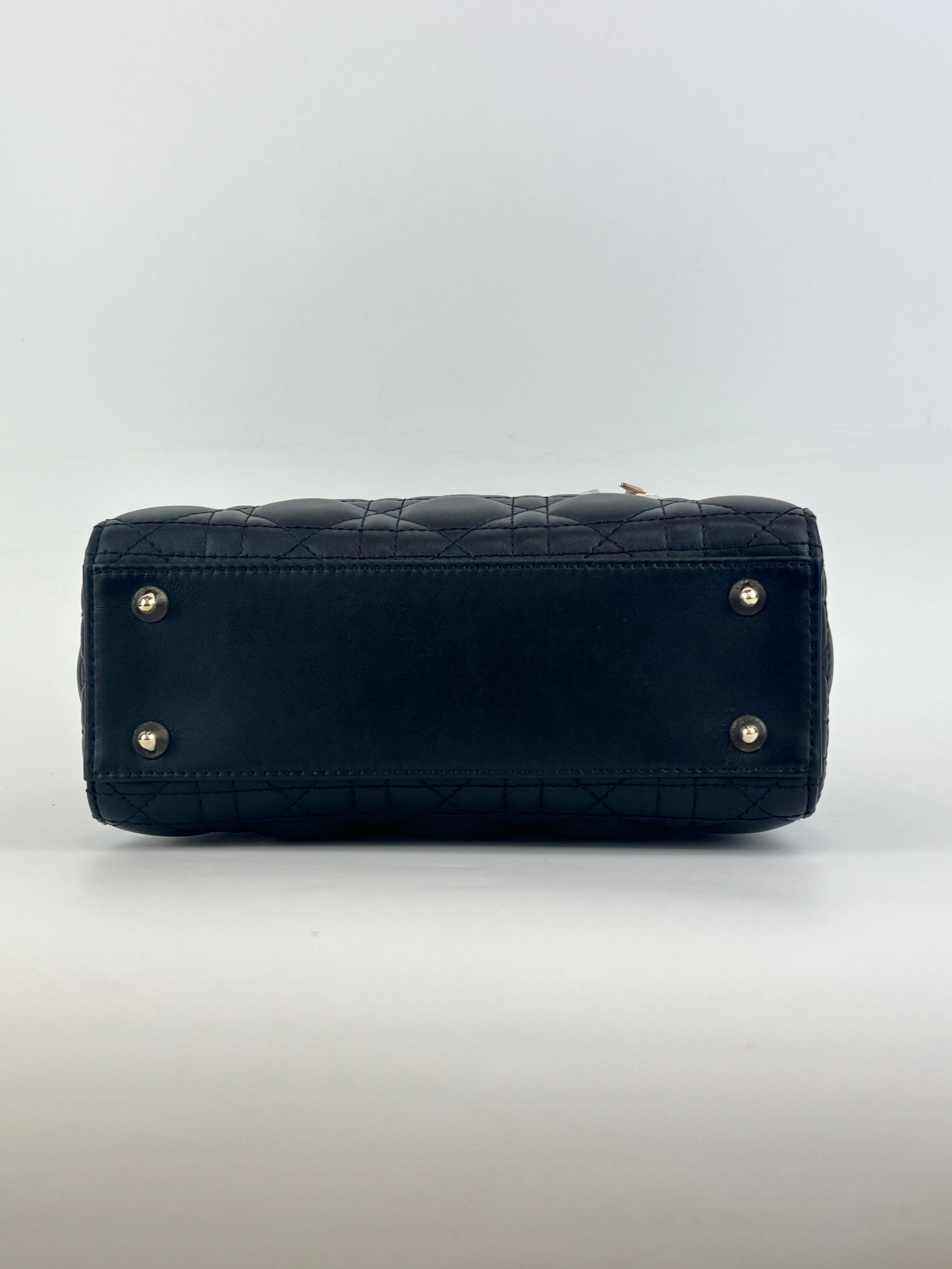 Small Lady Dior My ABCDior in Black Cannage Lambskin LGHW
