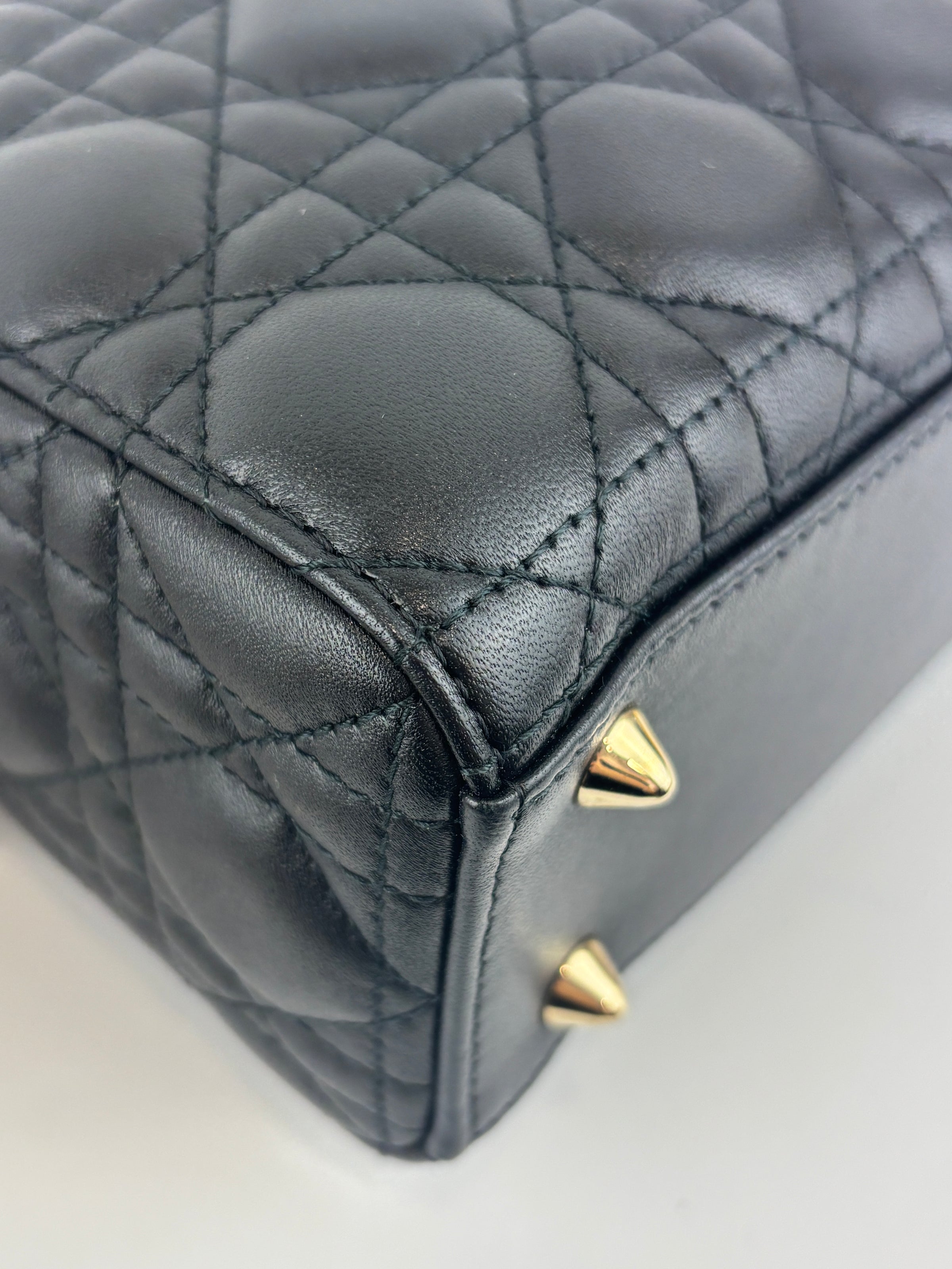 Small Lady Dior My ABCDior in Black Cannage Lambskin LGHW