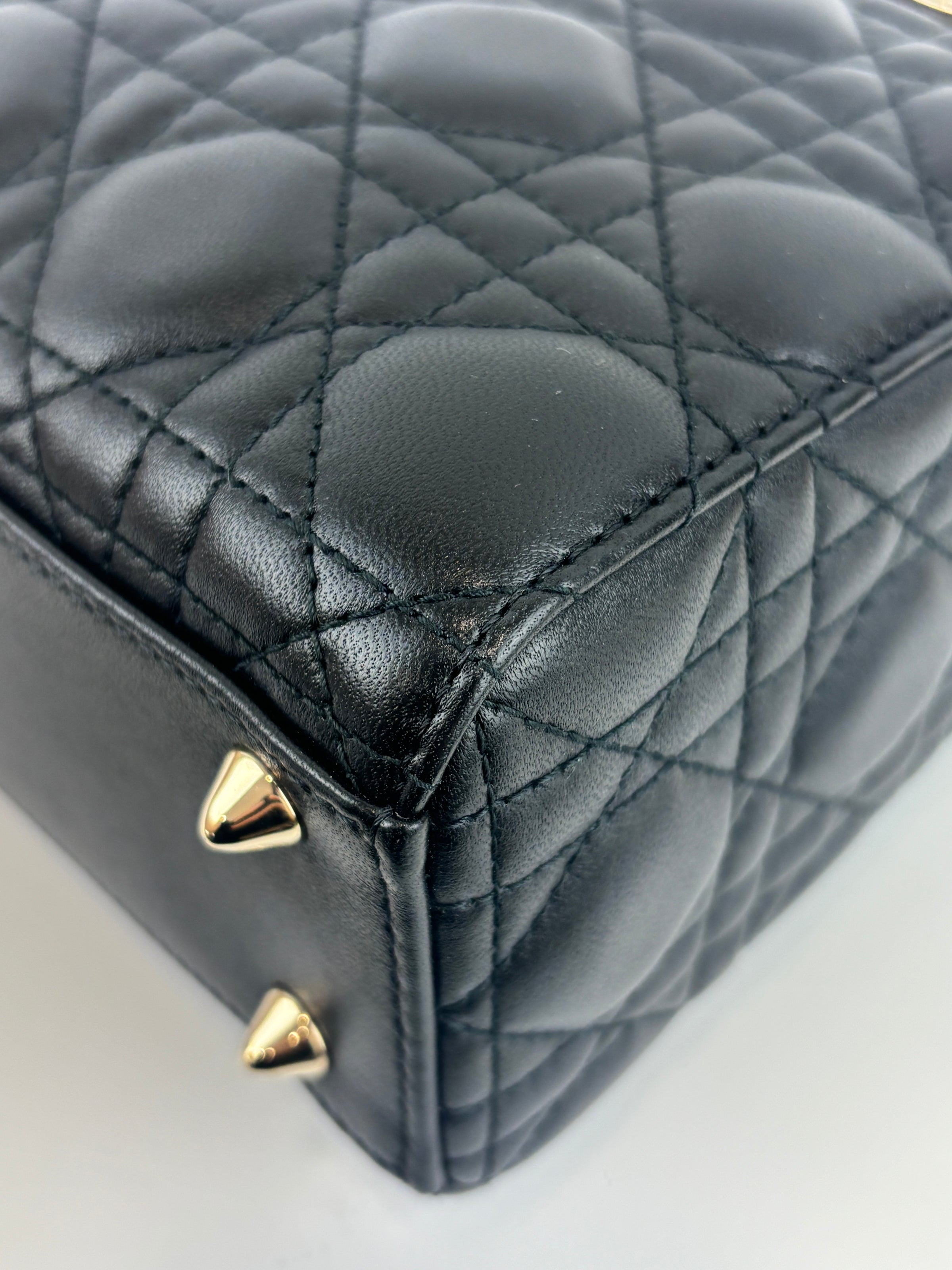 Small Lady Dior My ABCDior in Black Cannage Lambskin LGHW