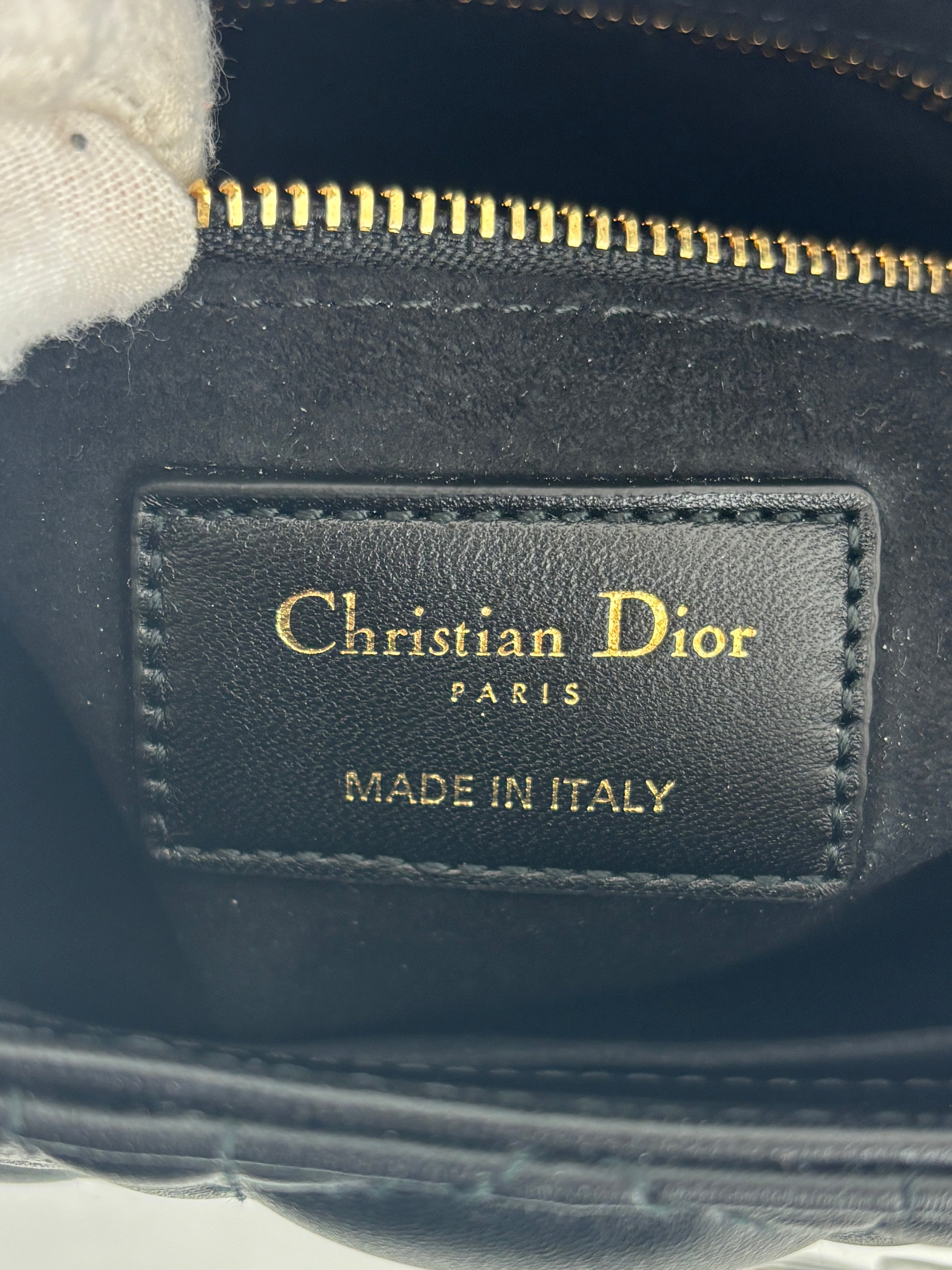 Small Lady Dior My ABCDior in Black Cannage Lambskin LGHW