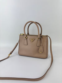 BN2896 Galleria Small Saffiano Leather Bag Cammeo
