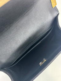 A67085 Black Quilted Lambskin Small Boy AGHW