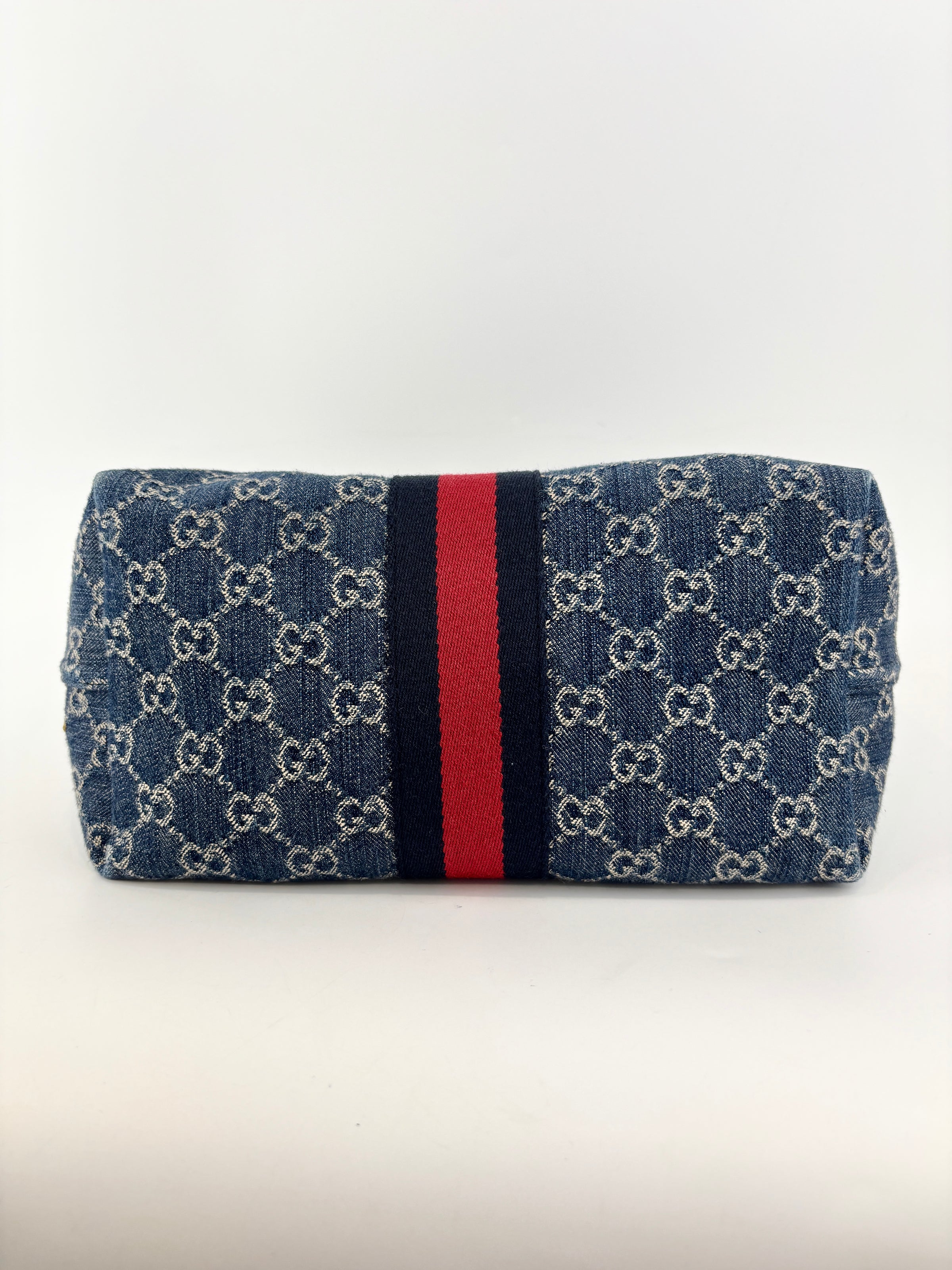 Giglio Small Tote Bag in Blue and White GG Denim