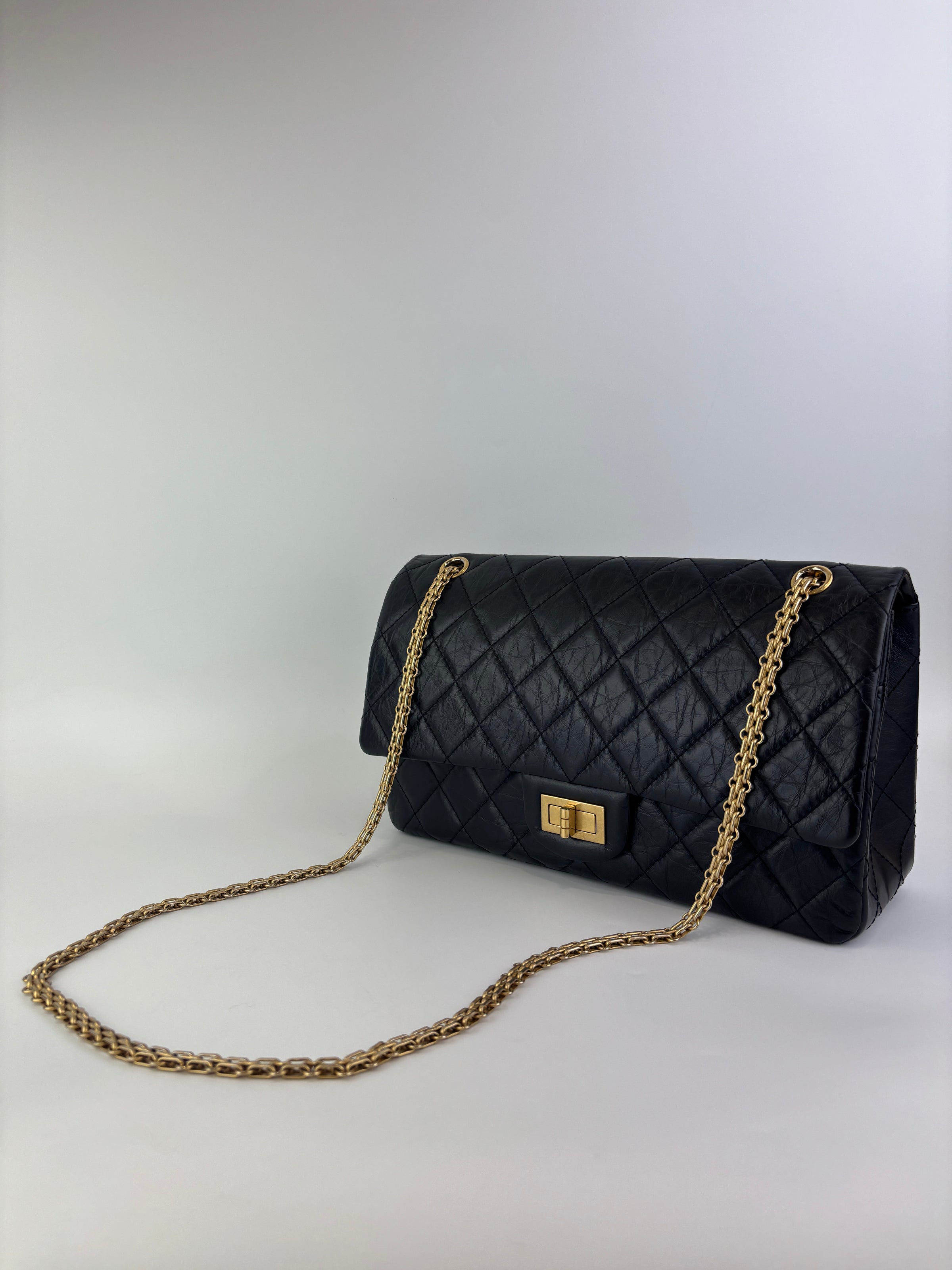 Reissue 227 Black Aged Calf Leather GHW