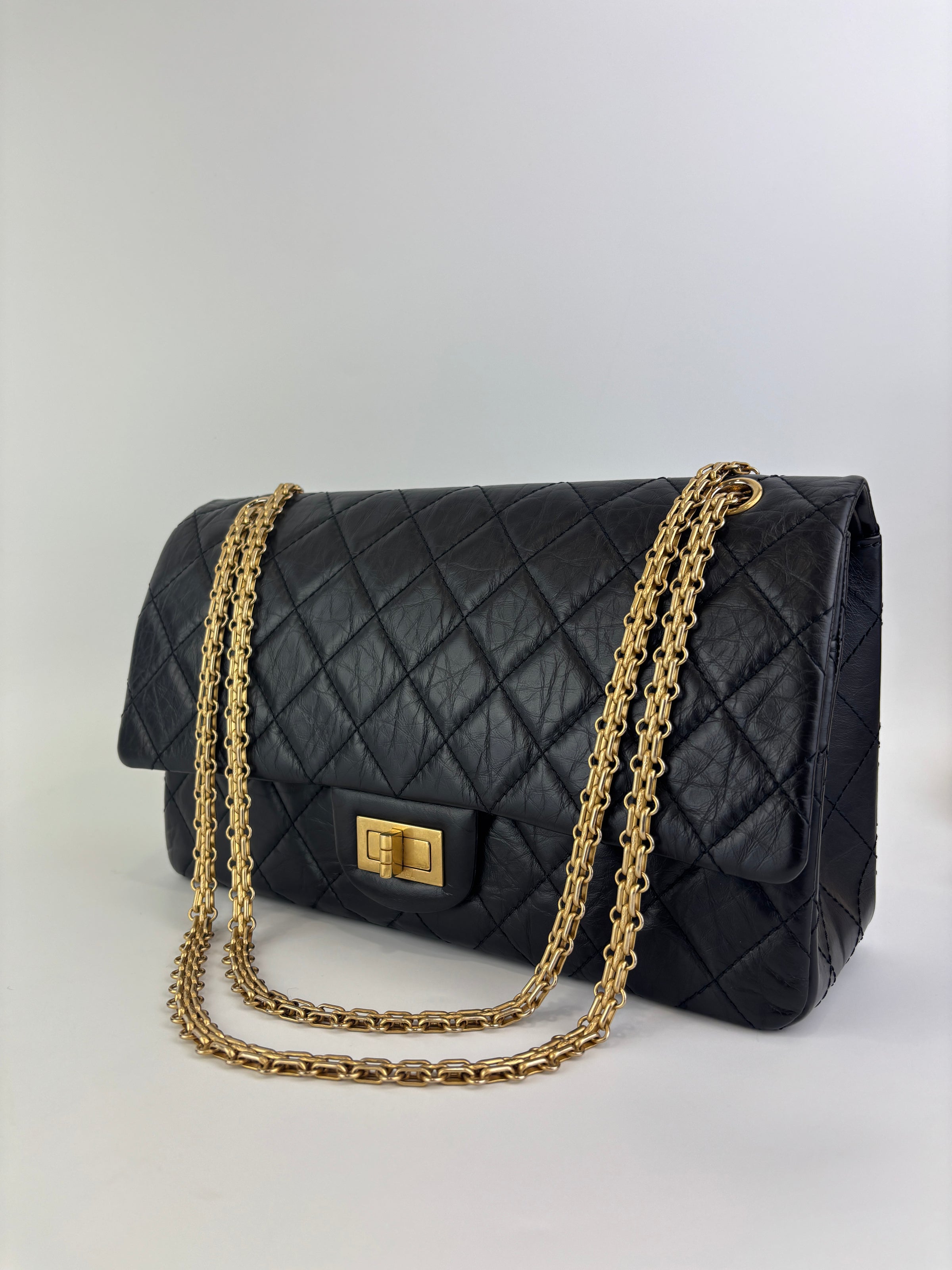 Reissue 227 Black Aged Calf Leather GHW