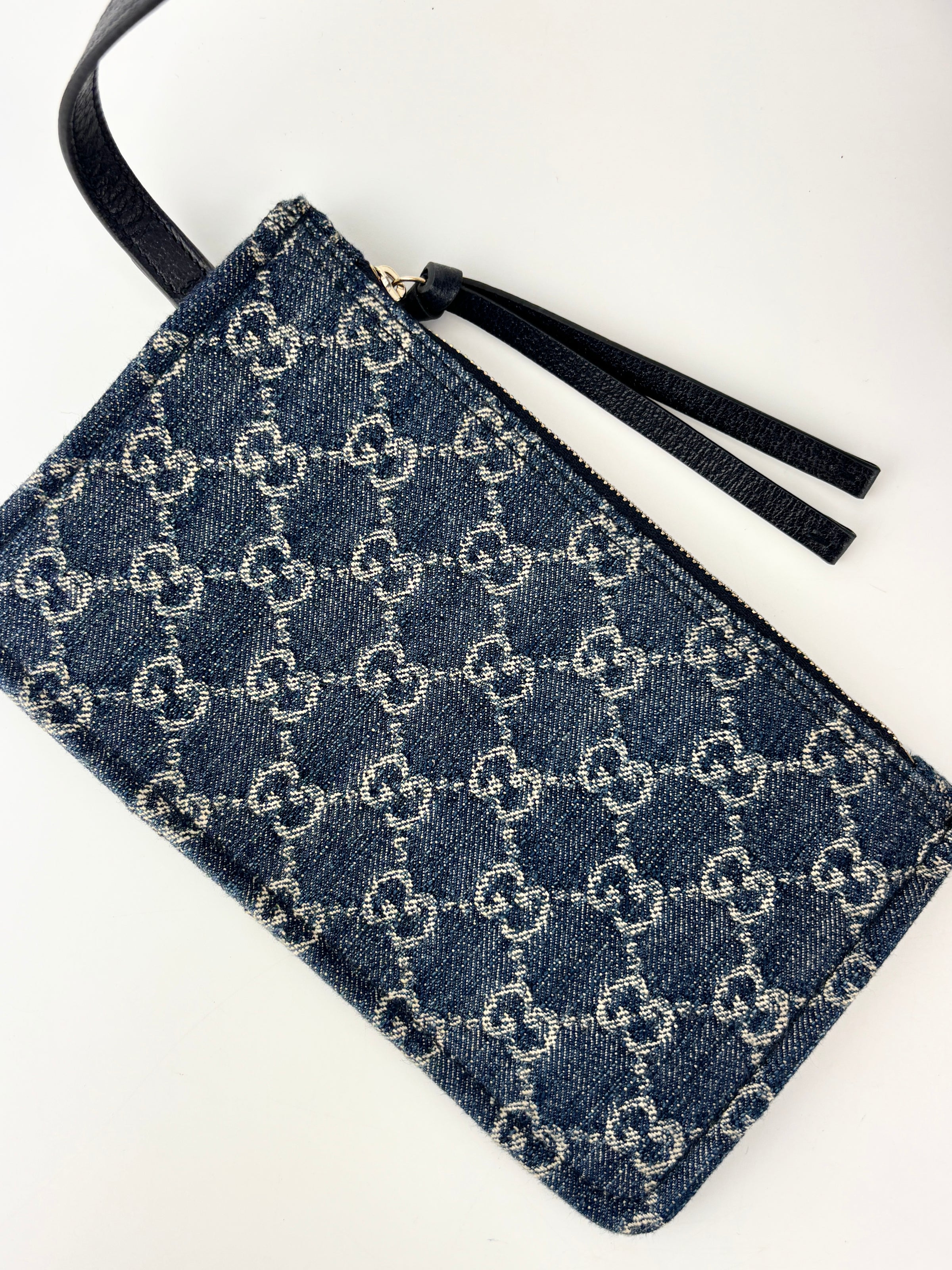 Giglio Small Tote Bag in Blue and White GG Denim