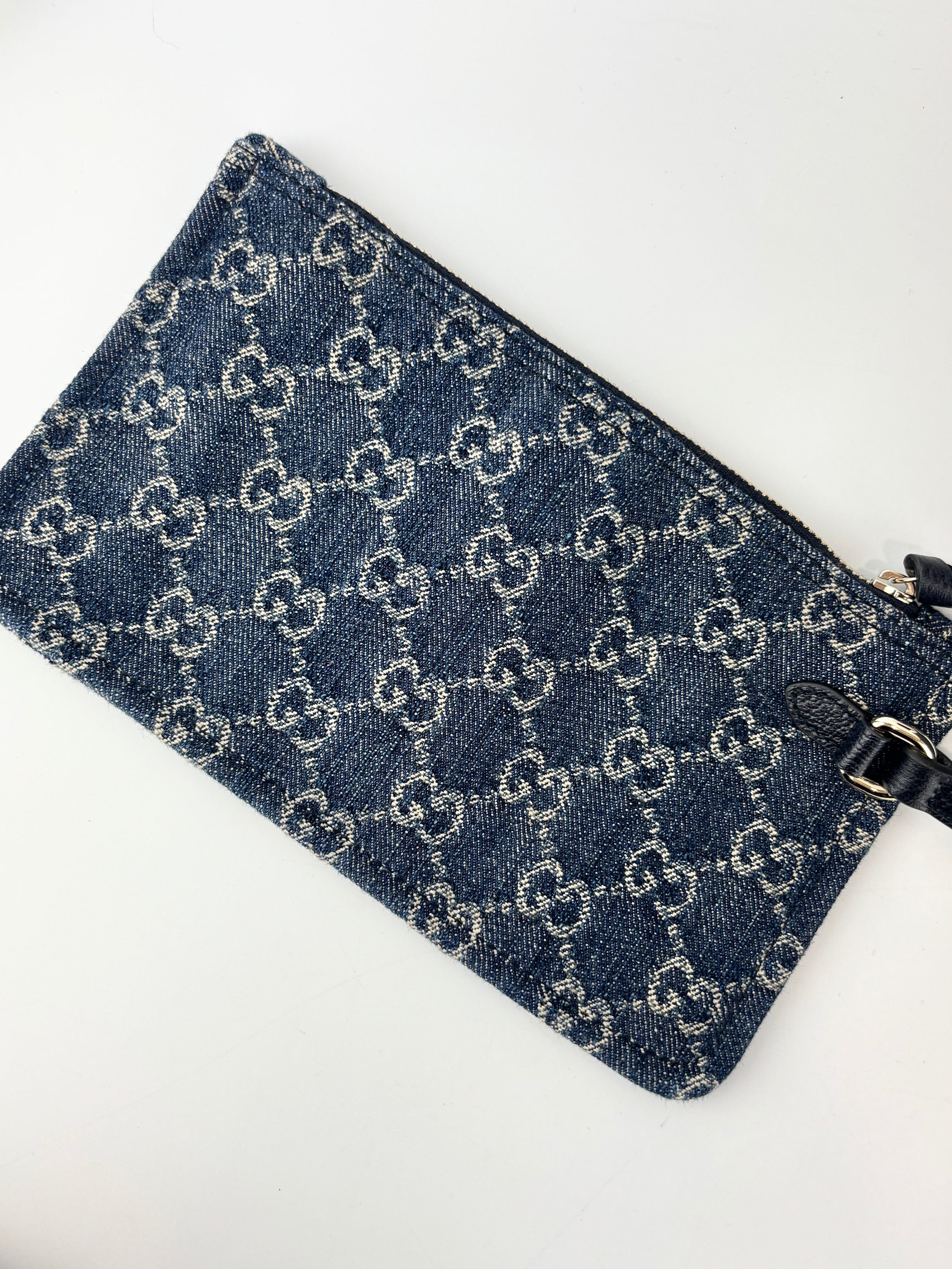 Giglio Small Tote Bag in Blue and White GG Denim