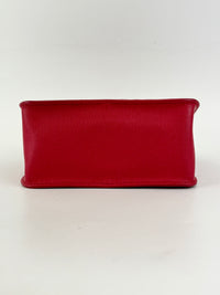 Mini Brava Crossbody Bag in Red Textured Leather