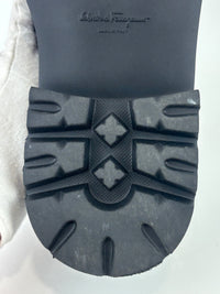 Moccasin with Gancini Ornament Saddle Loafer Calfskin in Black Size 10