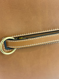 Brown Calfskin Leather Small Ring Bag