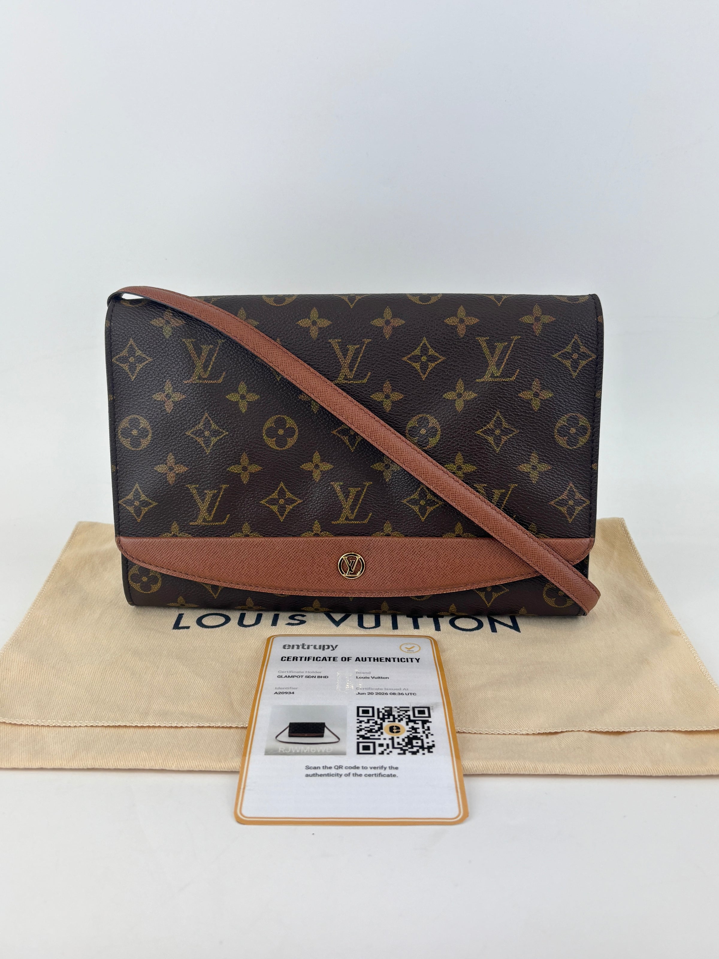 Vintage Monogram Bordeaux 2-Way Shoulder Bag & Clutch