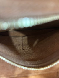 Brown Calfskin Leather Small Ring Bag