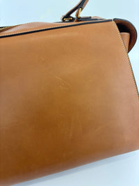 Brown Calfskin Leather Small Ring Bag