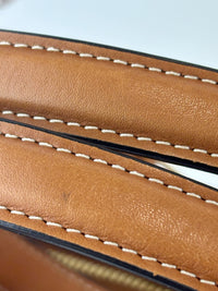 Brown Calfskin Leather Small Ring Bag