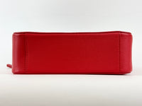 Mini Brava Crossbody Bag in Red Textured Leather