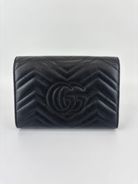 GG Marmont Matelasse Calfskin Wallet On Chain Crossbody Bag