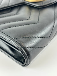 GG Marmont Matelasse Calfskin Wallet On Chain Crossbody Bag