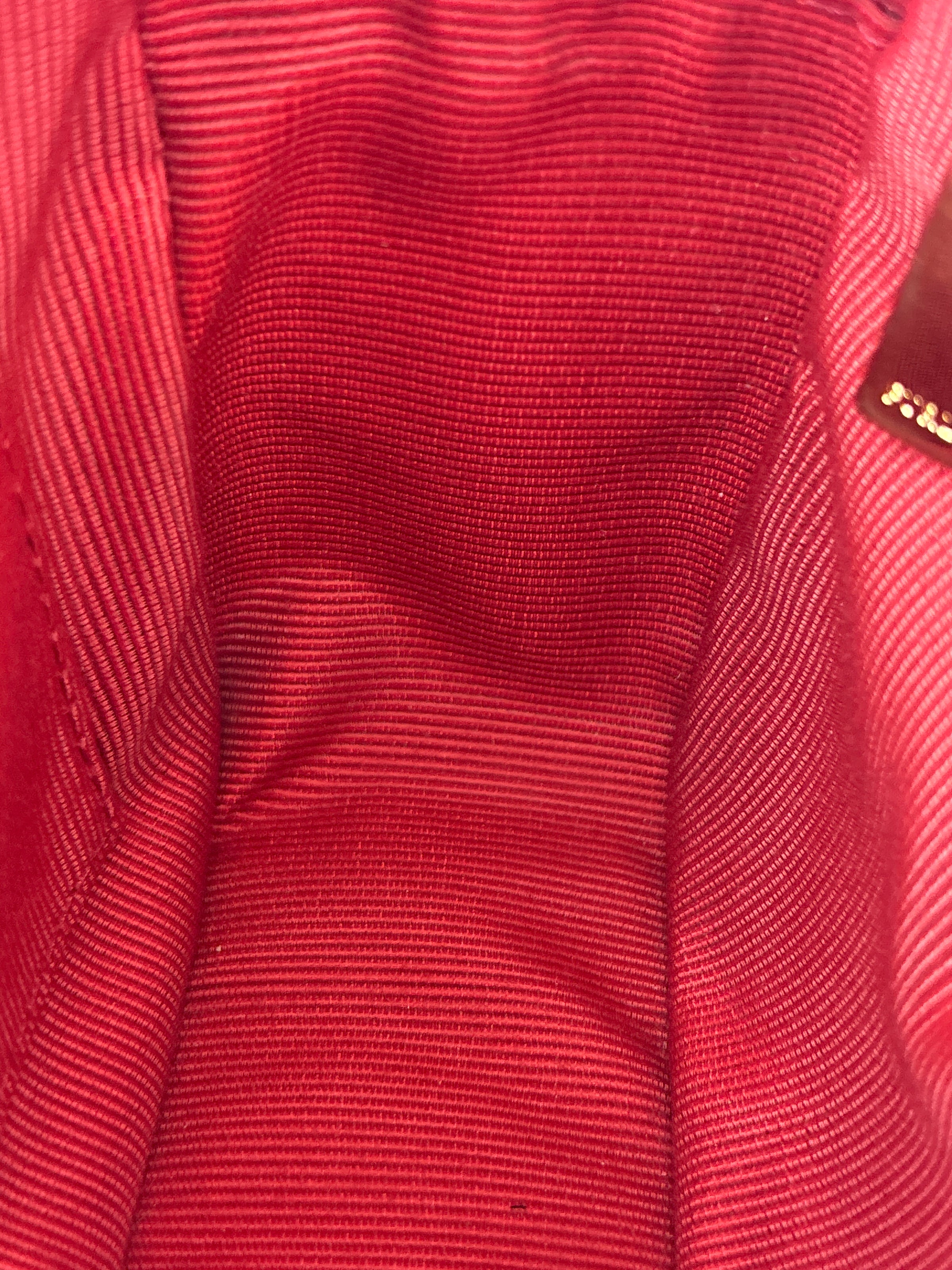 Mini Brava Crossbody Bag in Red Textured Leather