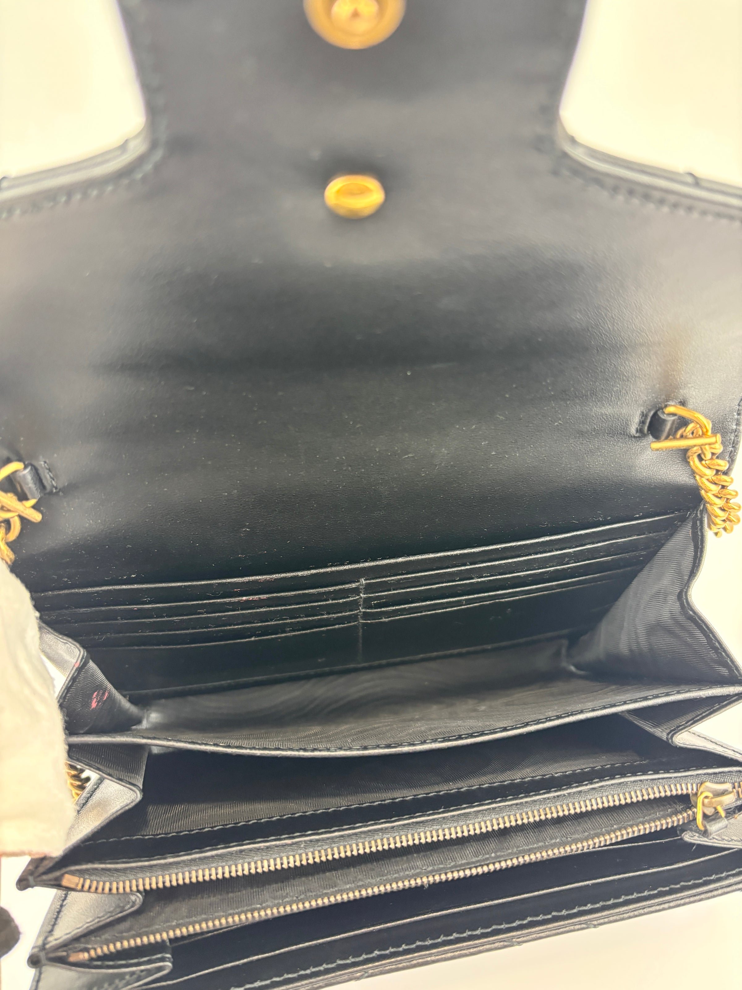 GG Marmont Matelasse Calfskin Wallet On Chain Crossbody Bag