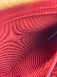 Mini Brava Crossbody Bag in Red Textured Leather