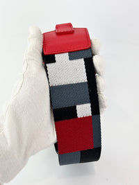 Mini Brava Crossbody Bag in Red Textured Leather