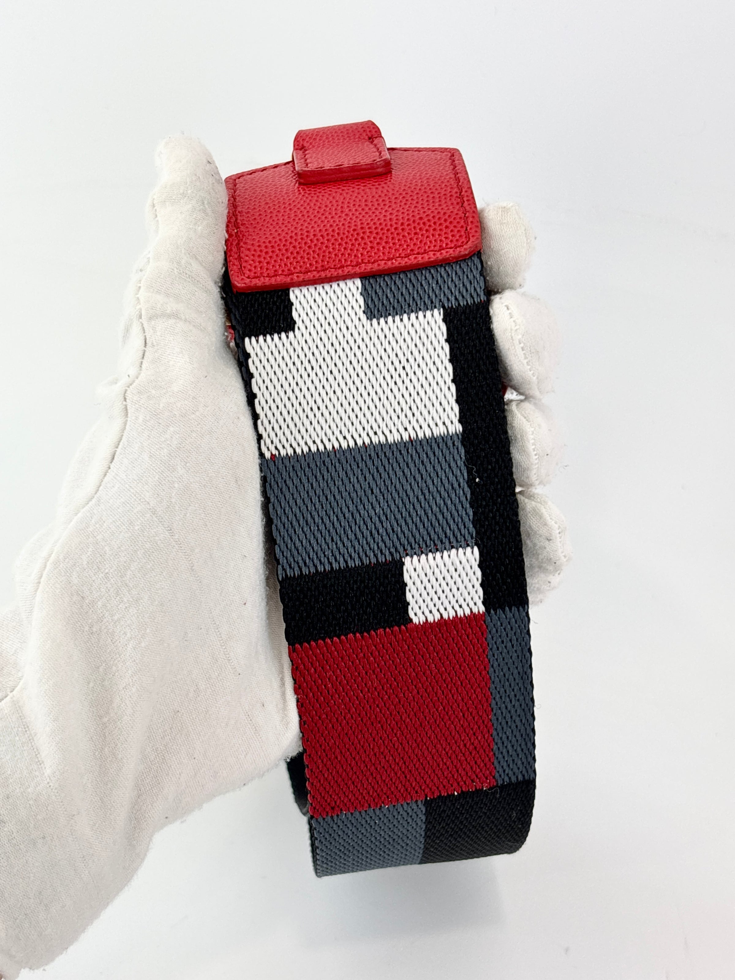 Mini Brava Crossbody Bag in Red Textured Leather
