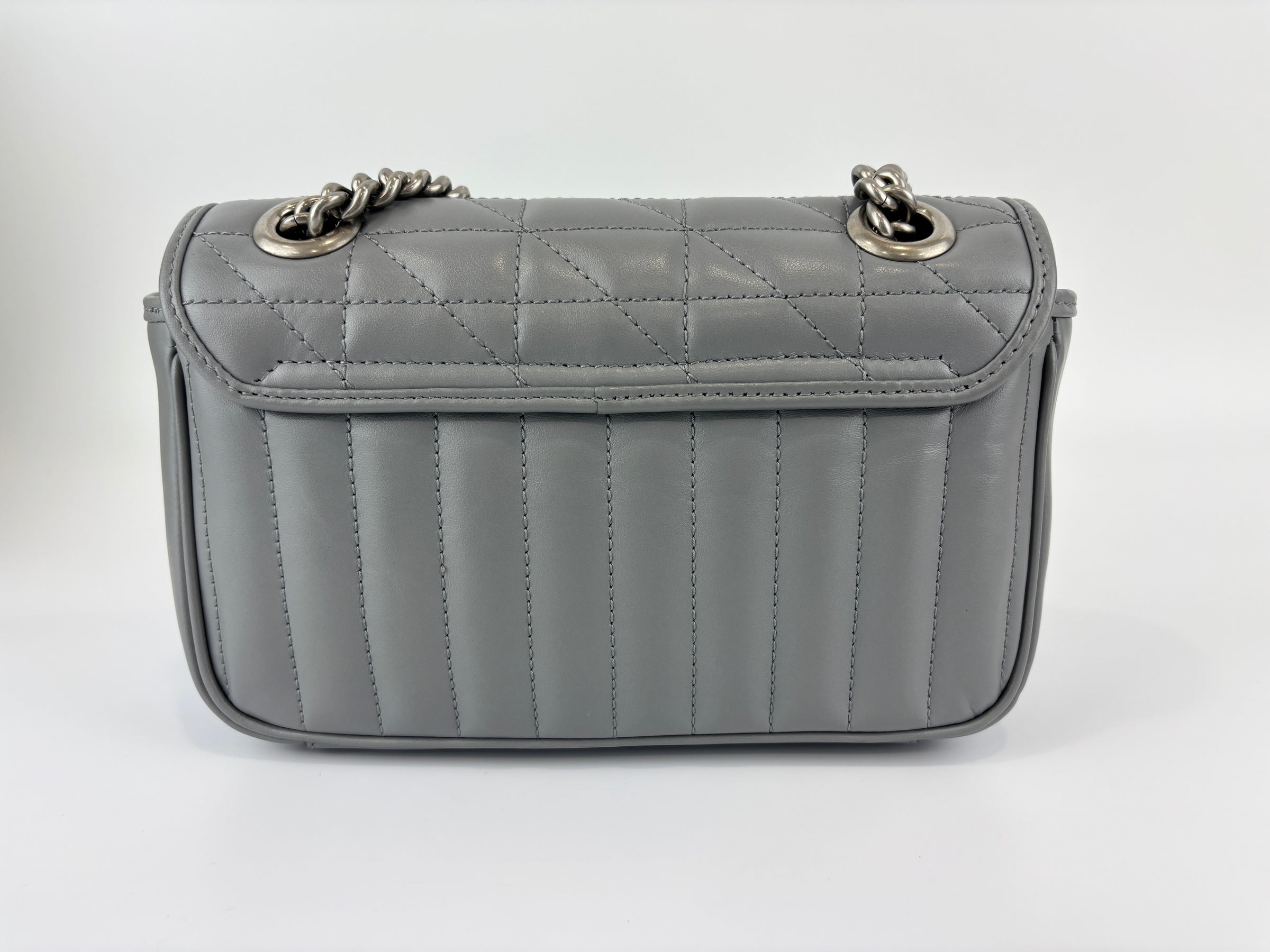 446774 Grey Aria GG Marmont Matelasse Shoulder Bag
