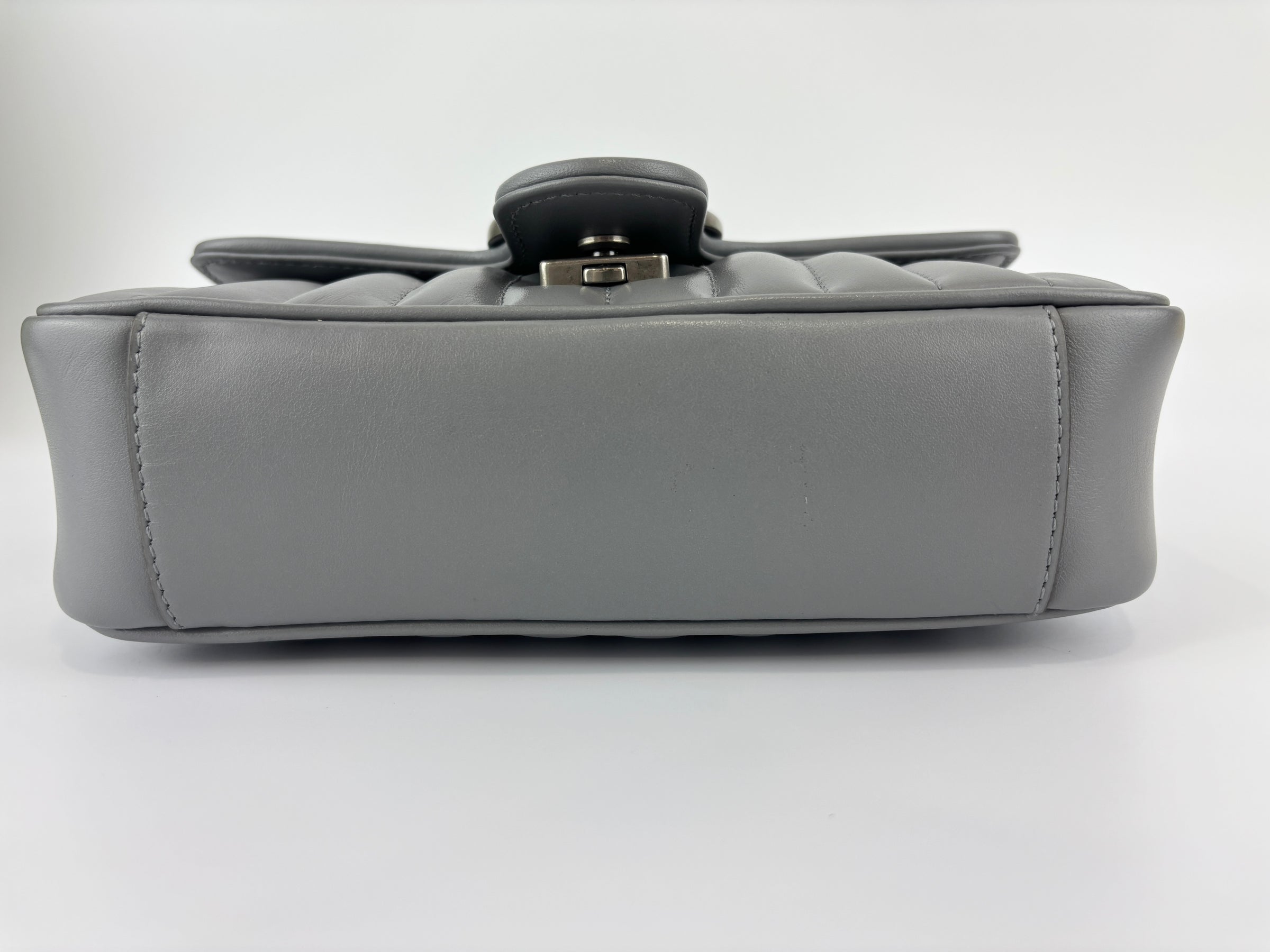 446774 Grey Aria GG Marmont Matelasse Shoulder Bag