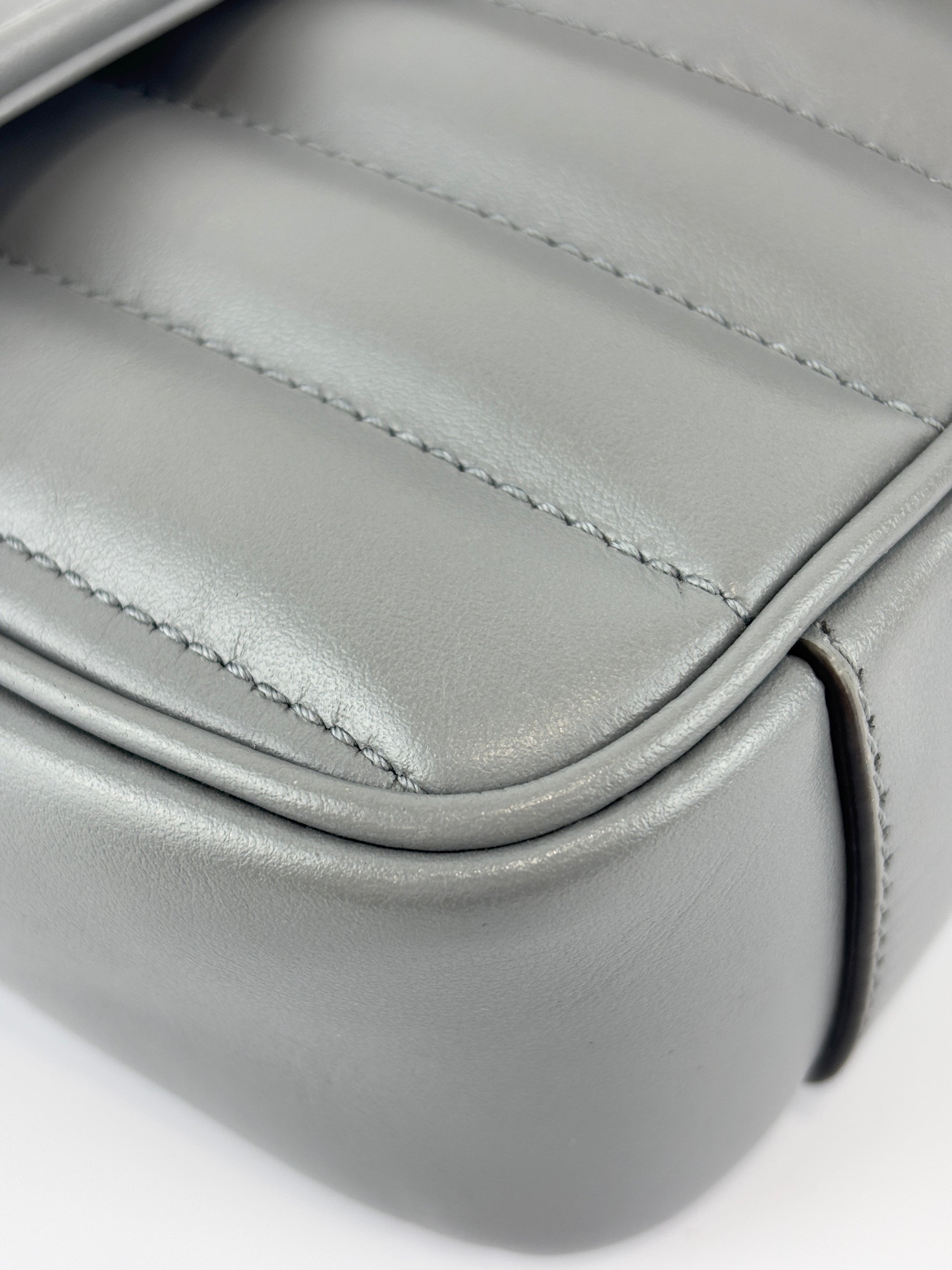 446774 Grey Aria GG Marmont Matelasse Shoulder Bag