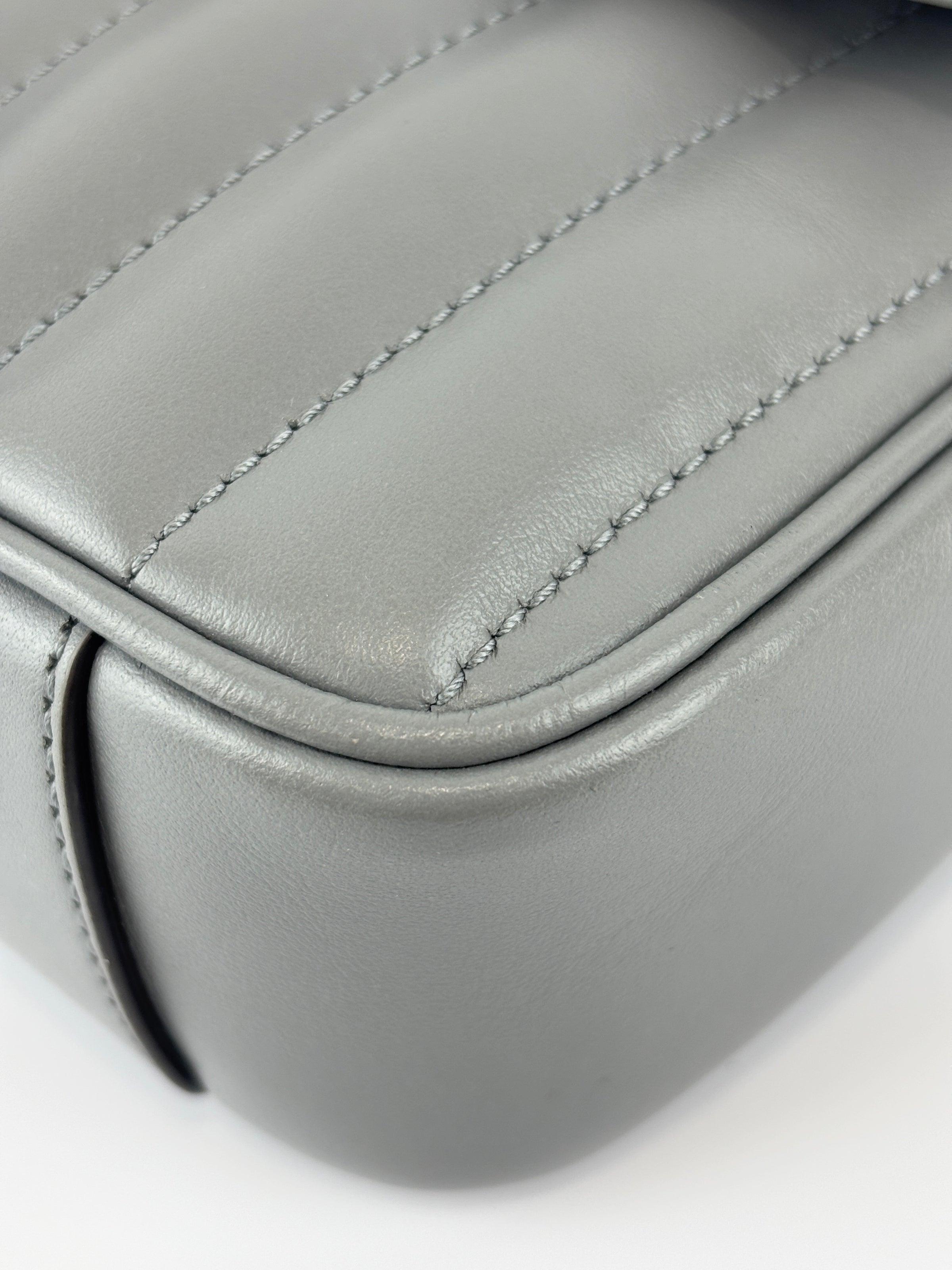 446774 Grey Aria GG Marmont Matelasse Shoulder Bag