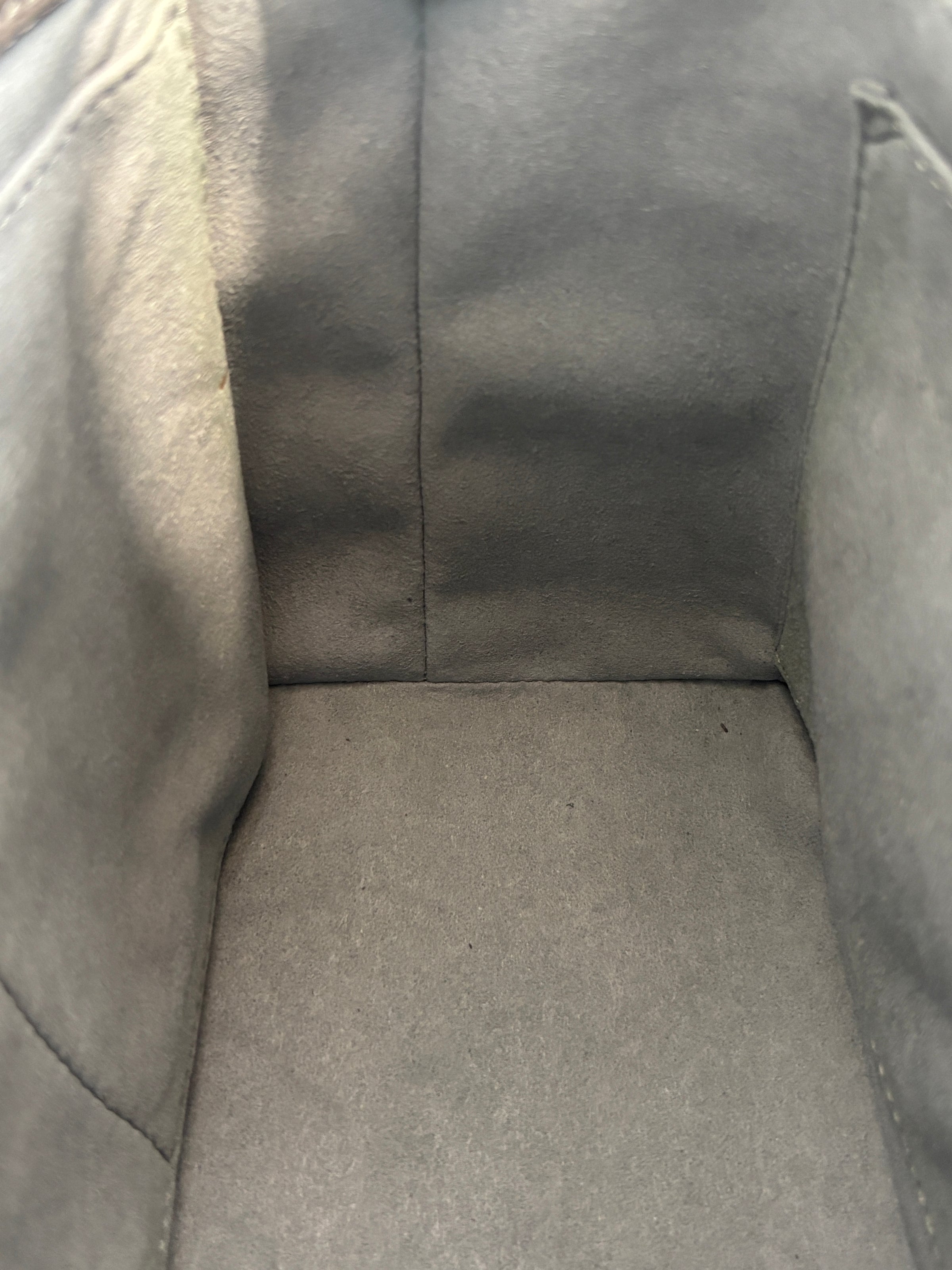 Maestra Embossed Leather Backpack in Grey