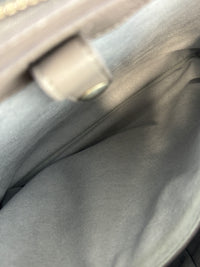 Maestra Embossed Leather Backpack in Grey