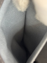 Maestra Embossed Leather Backpack in Grey