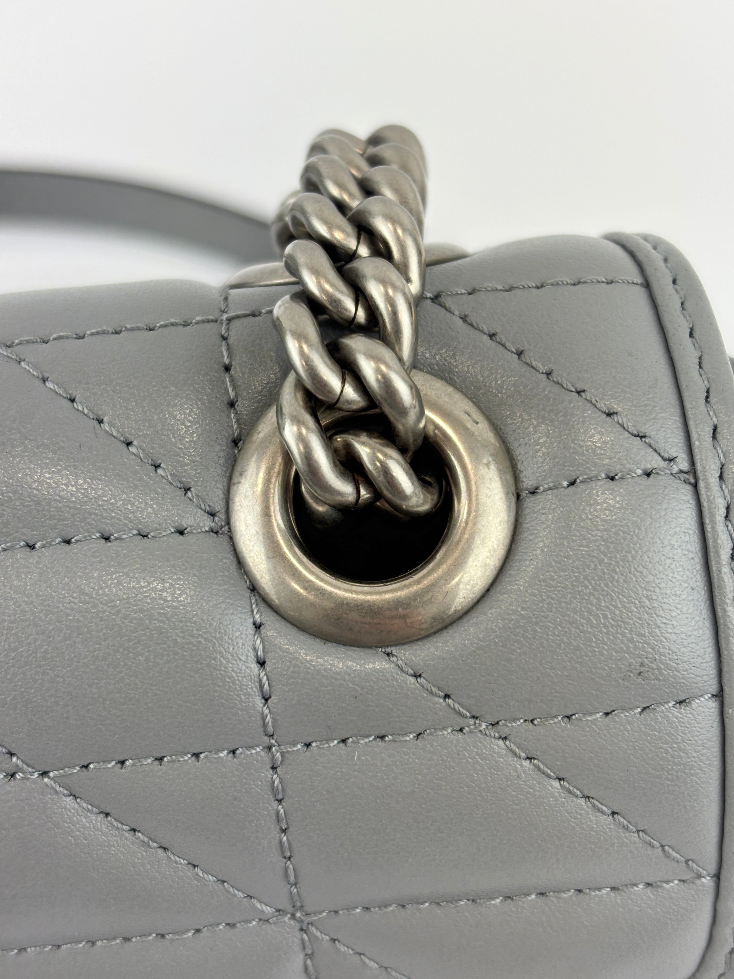 446774 Grey Aria GG Marmont Matelasse Shoulder Bag