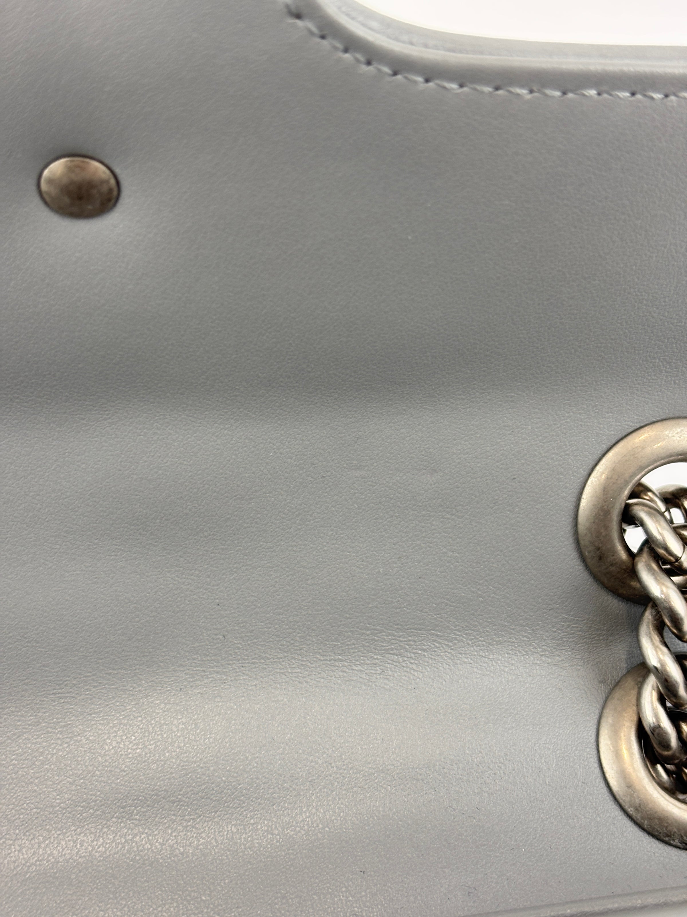 446774 Grey Aria GG Marmont Matelasse Shoulder Bag