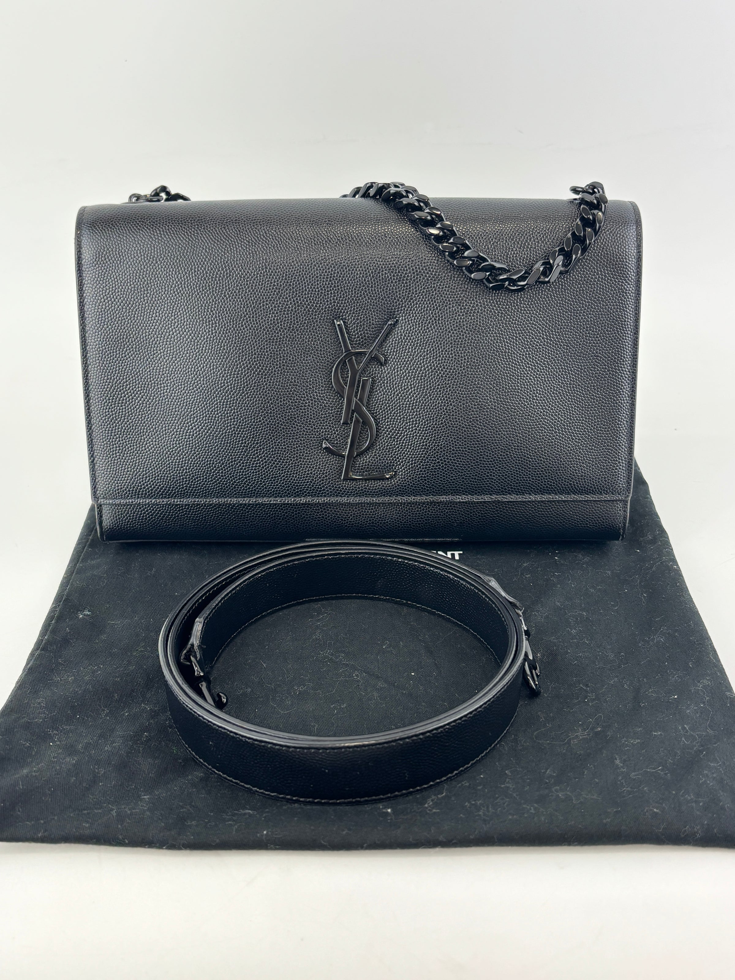 Medium Kate Grain De Poudre So Black Bag