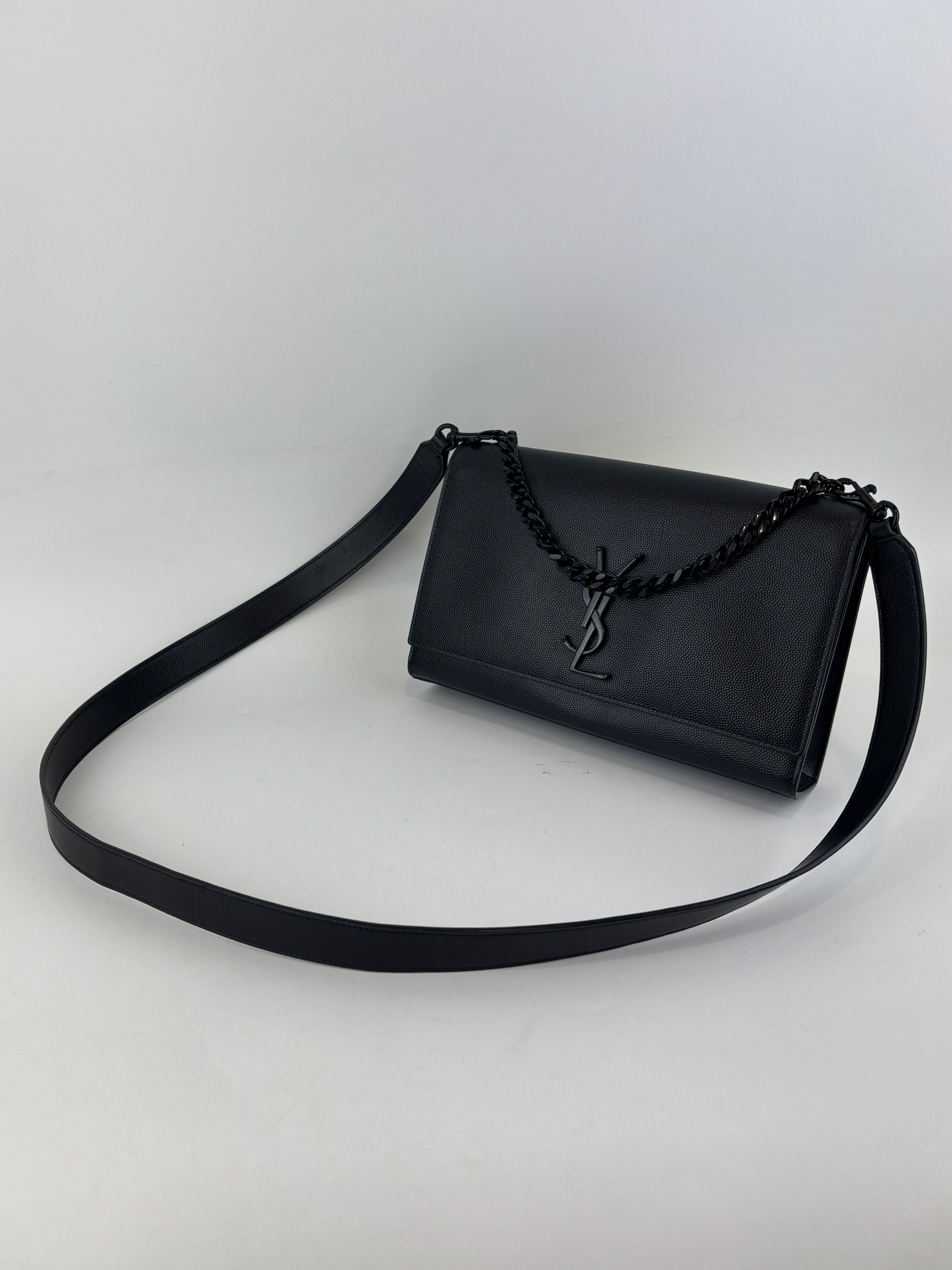 Medium Kate Grain De Poudre So Black Bag