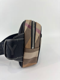Check Cotton Canvas and Leather Paddy Compact Bum Bag