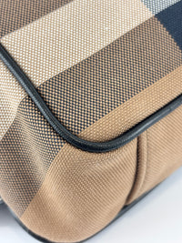 Check Cotton Canvas and Leather Paddy Compact Bum Bag
