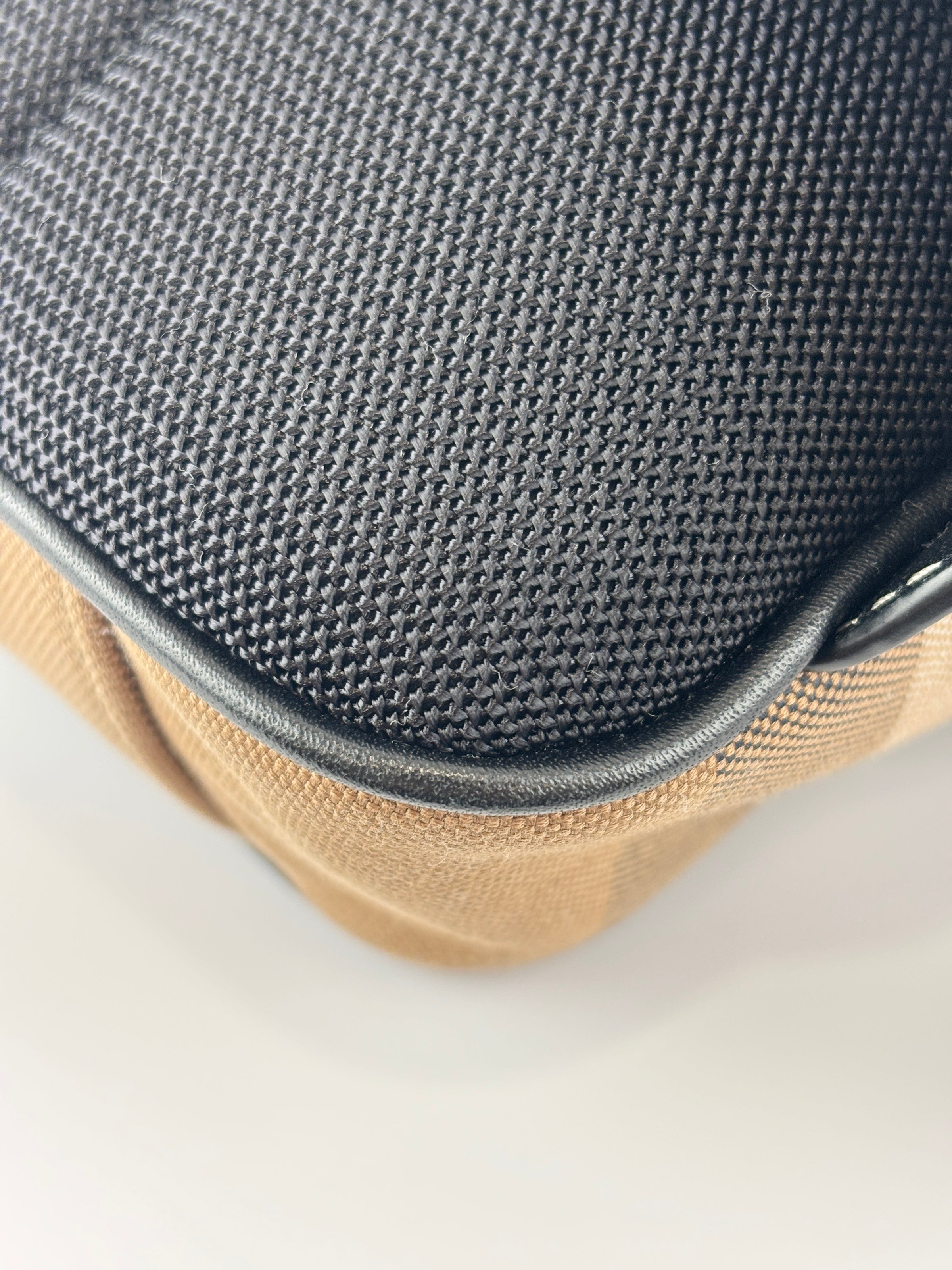 Check Cotton Canvas and Leather Paddy Compact Bum Bag