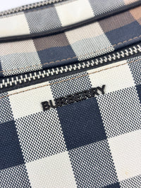 Check Cotton Canvas and Leather Paddy Compact Bum Bag