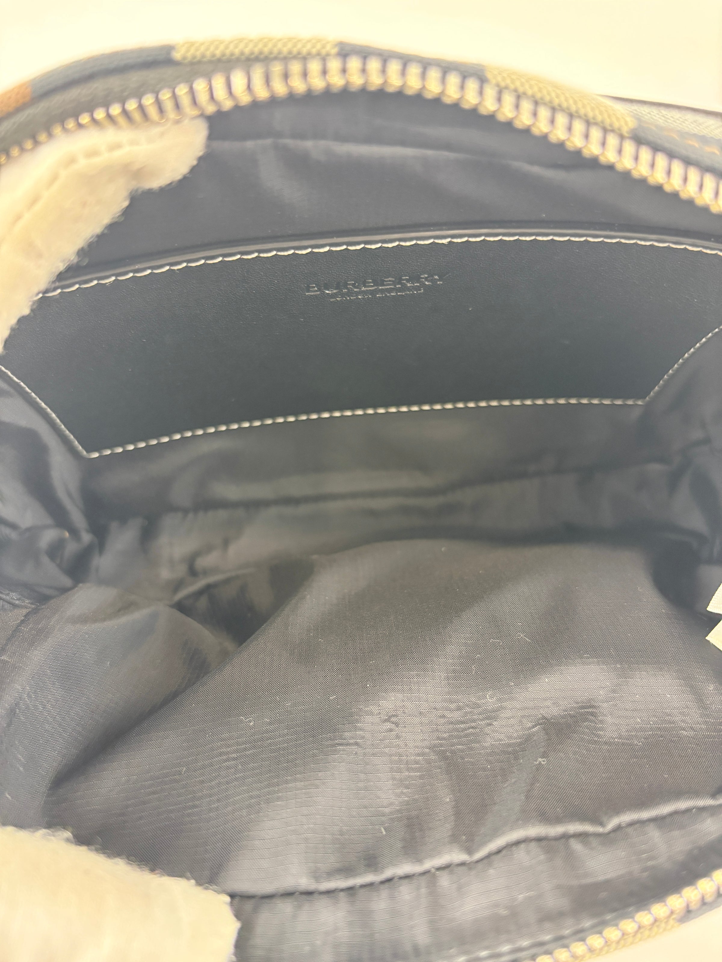 Check Cotton Canvas and Leather Paddy Compact Bum Bag