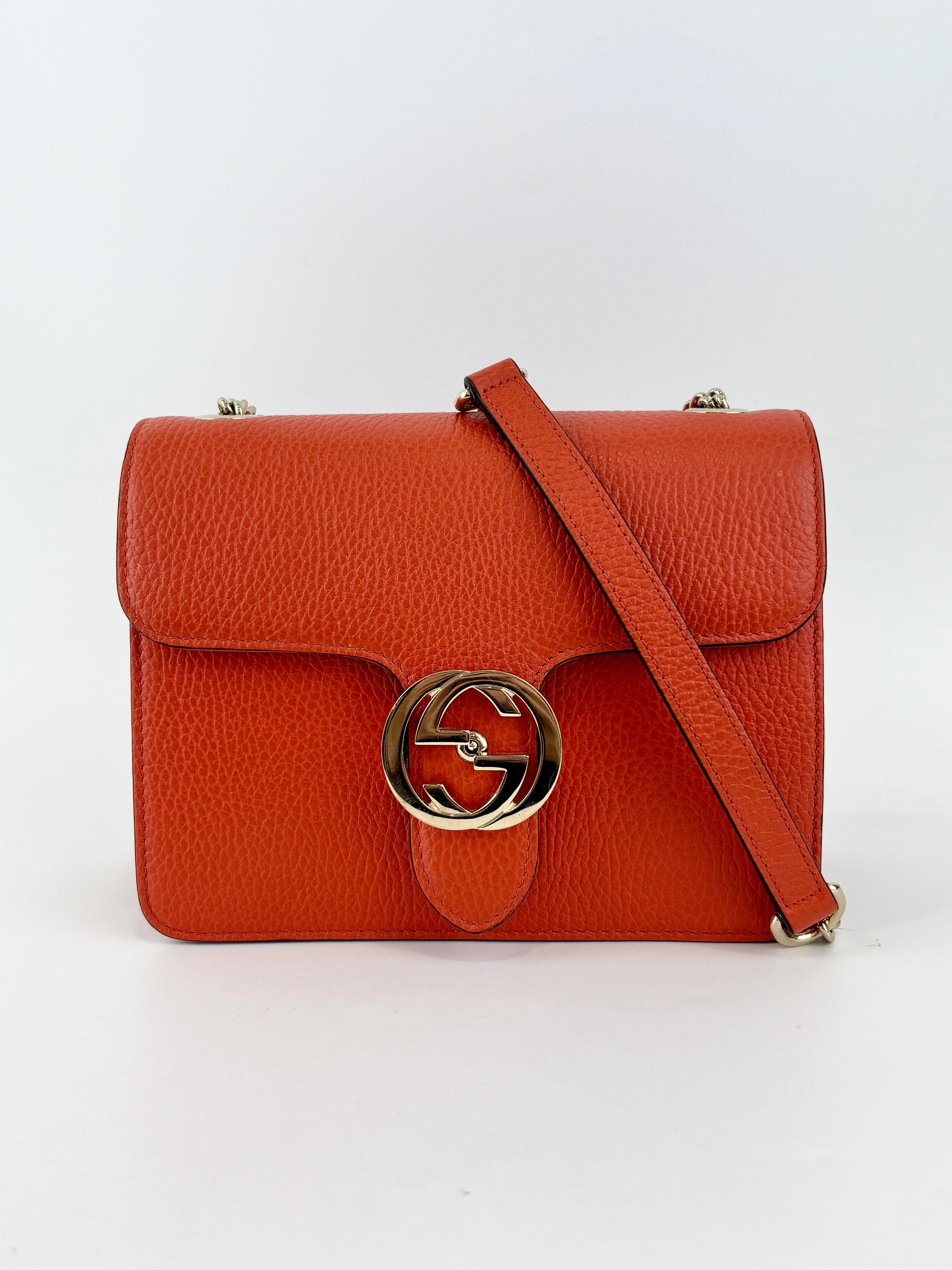 Small Dollar Calfskin Interlocking G Crossbody Bag