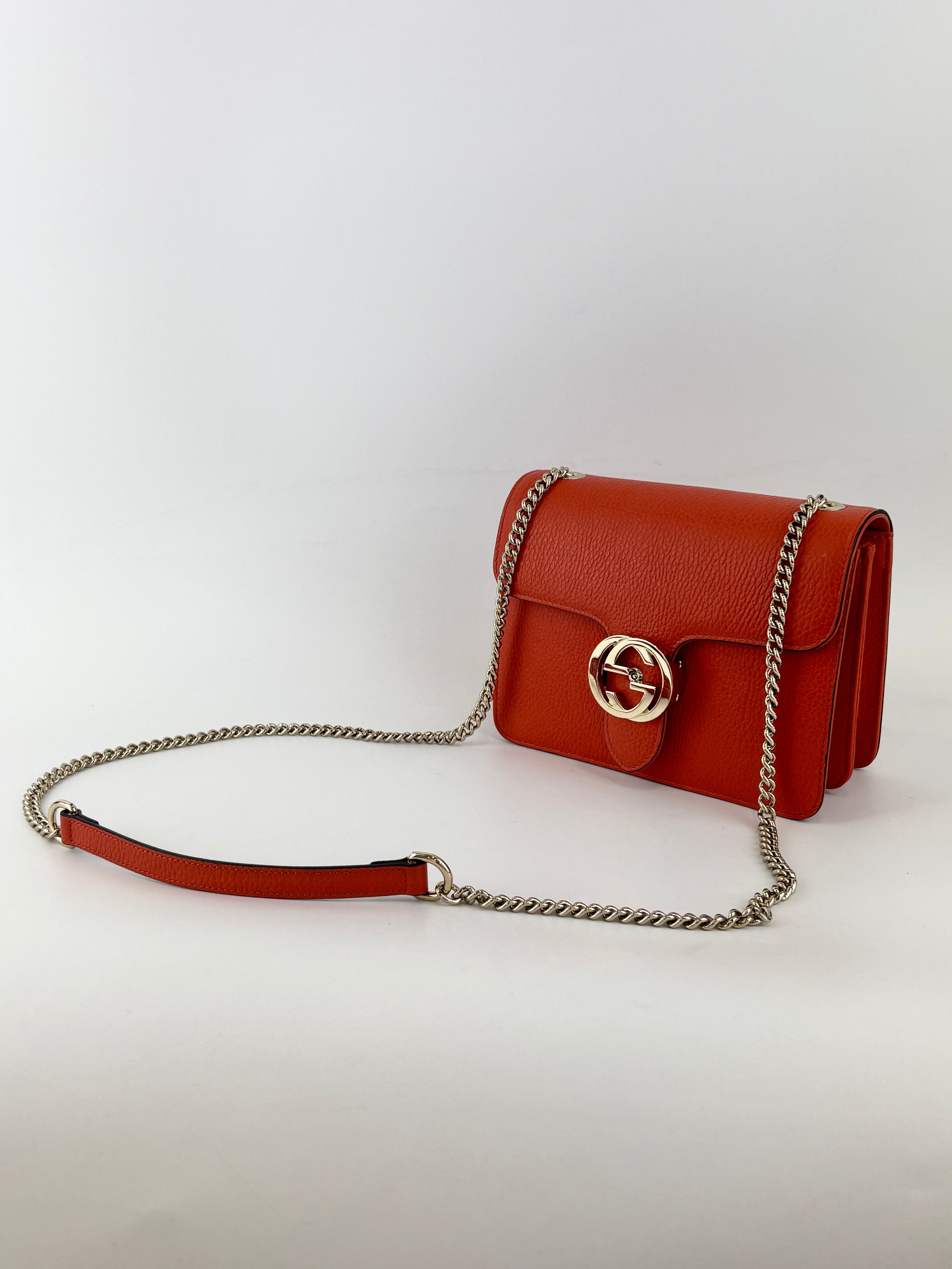 Small Dollar Calfskin Interlocking G Crossbody Bag