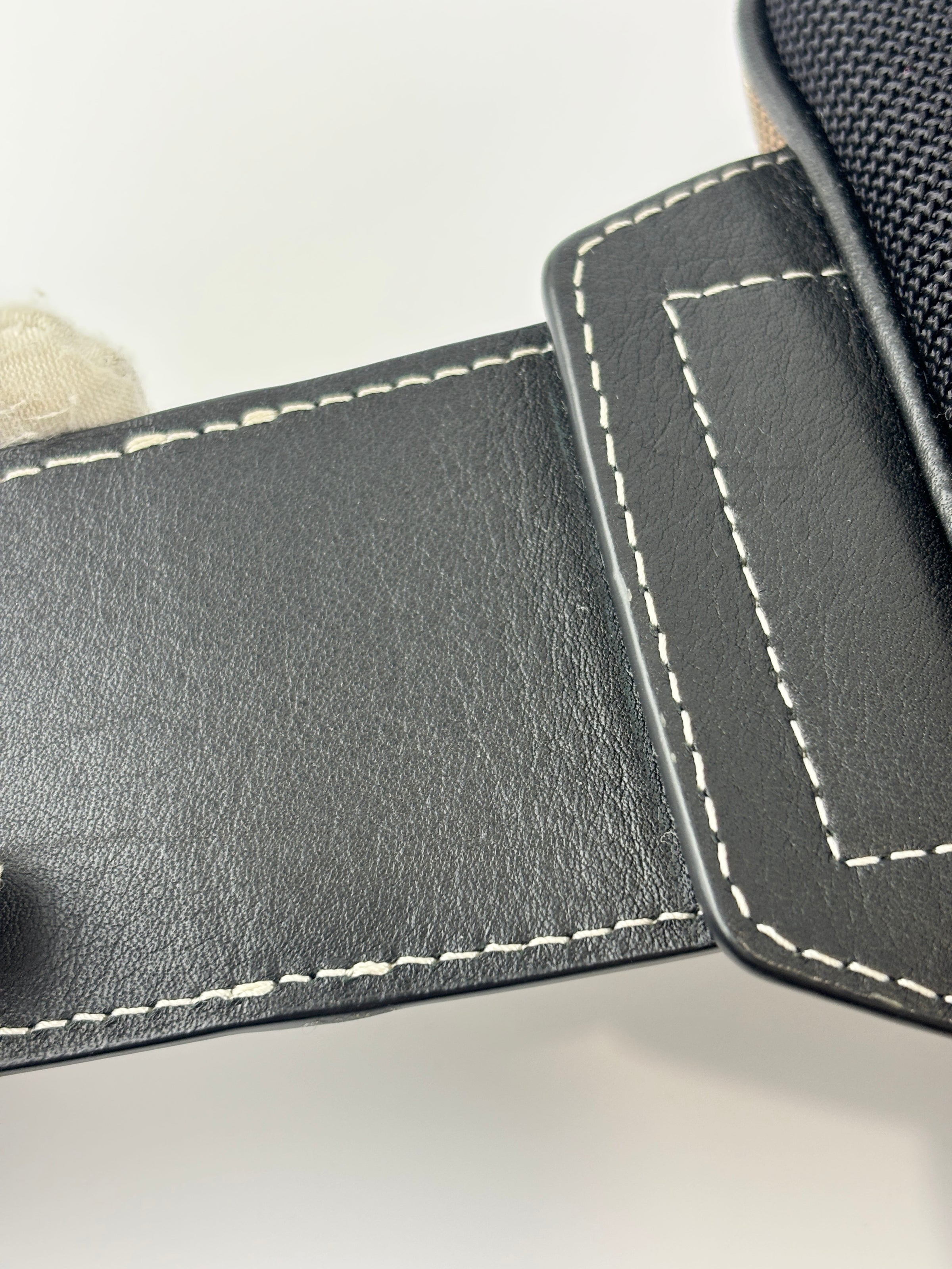 Check Cotton Canvas and Leather Paddy Compact Bum Bag