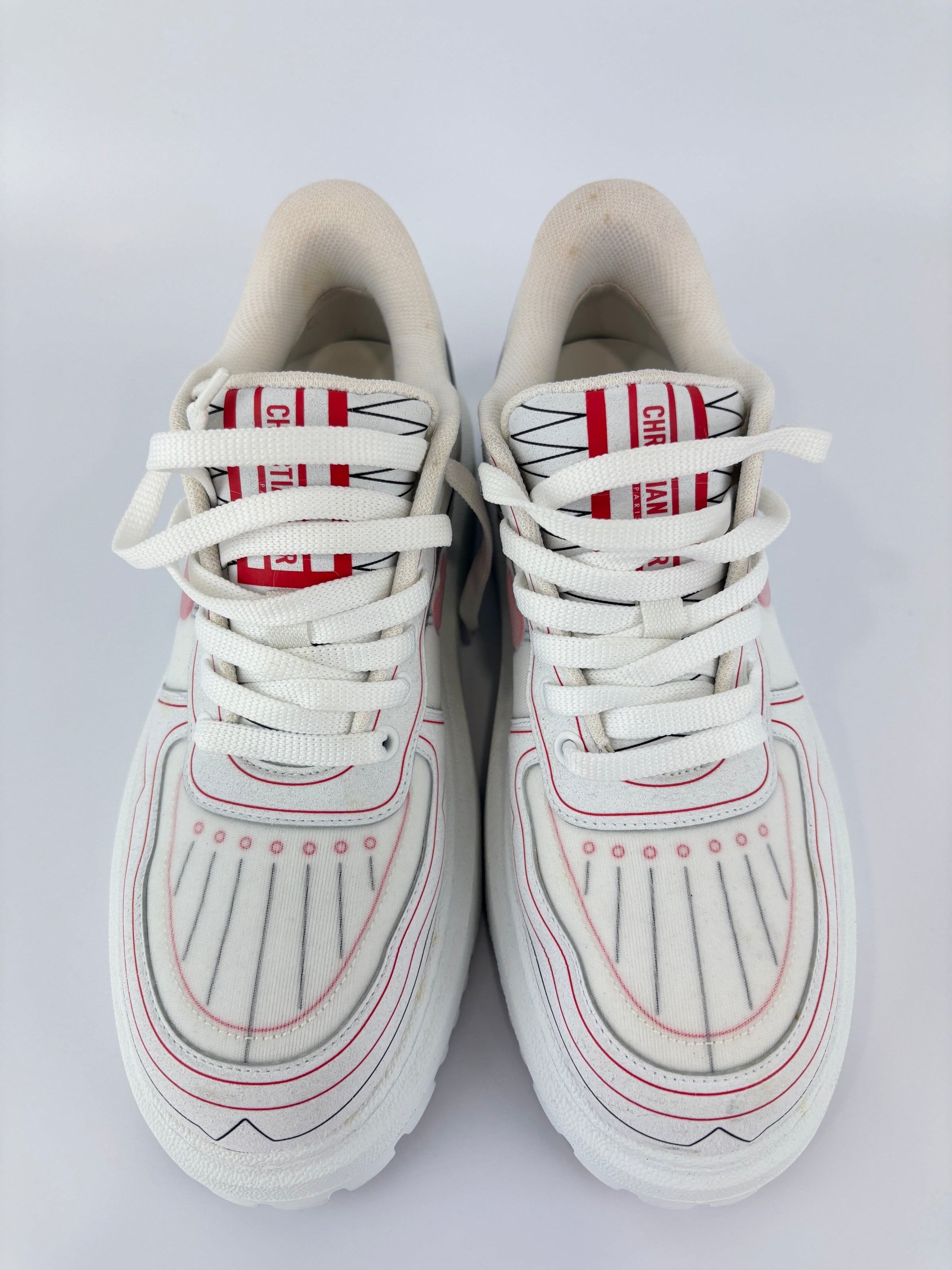 Dioramour Dior Addict Sneakers in Calfskin and Technical Fabric Size 38
