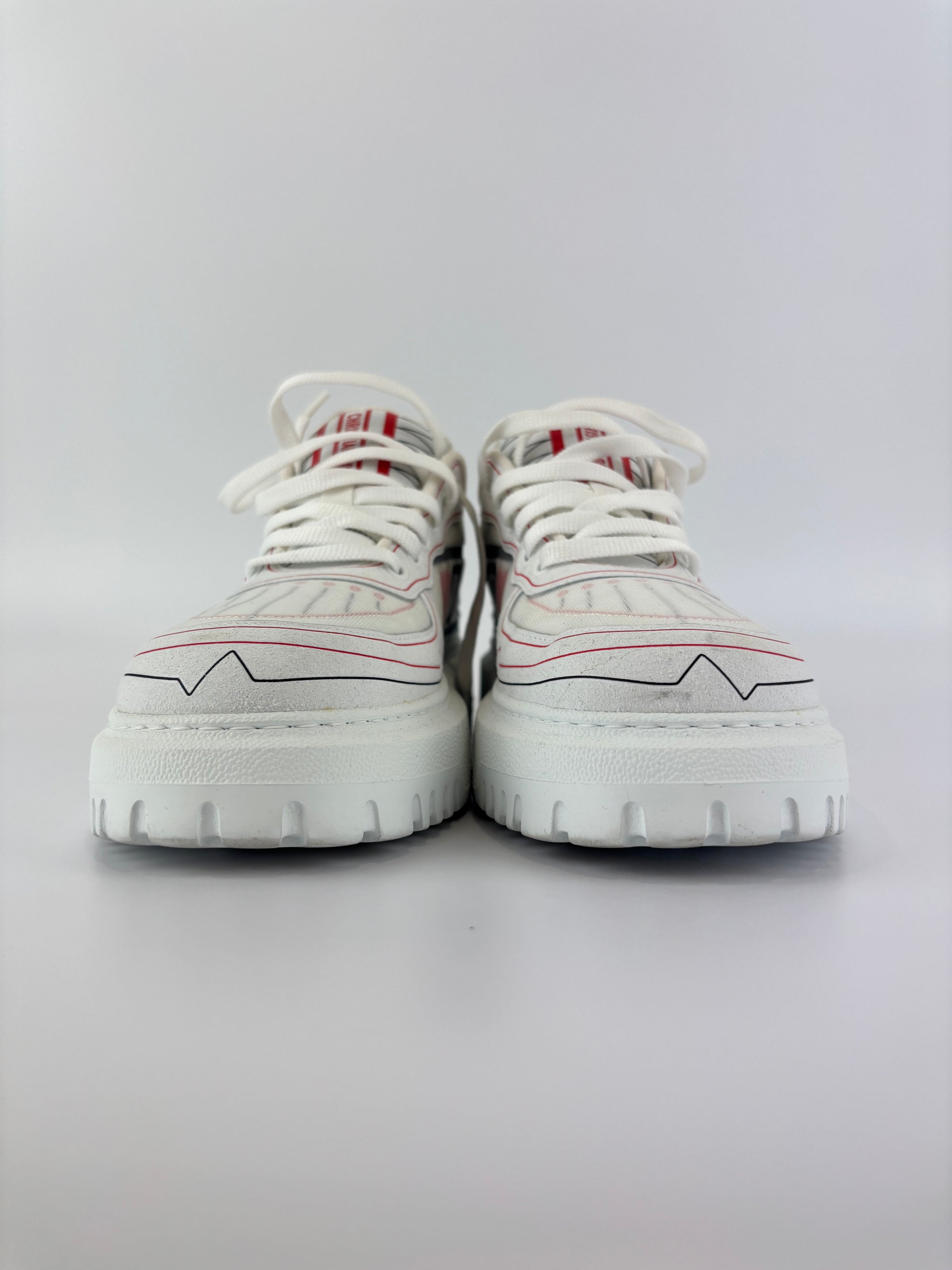 Dioramour Dior Addict Sneakers in Calfskin and Technical Fabric Size 38
